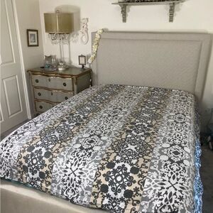 IKEA Black and Cream Patterned Boho Duvet Cover